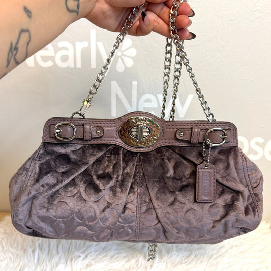 RARE y2k COACH Turnlock Garnet Mini Purse Clutch Handbag