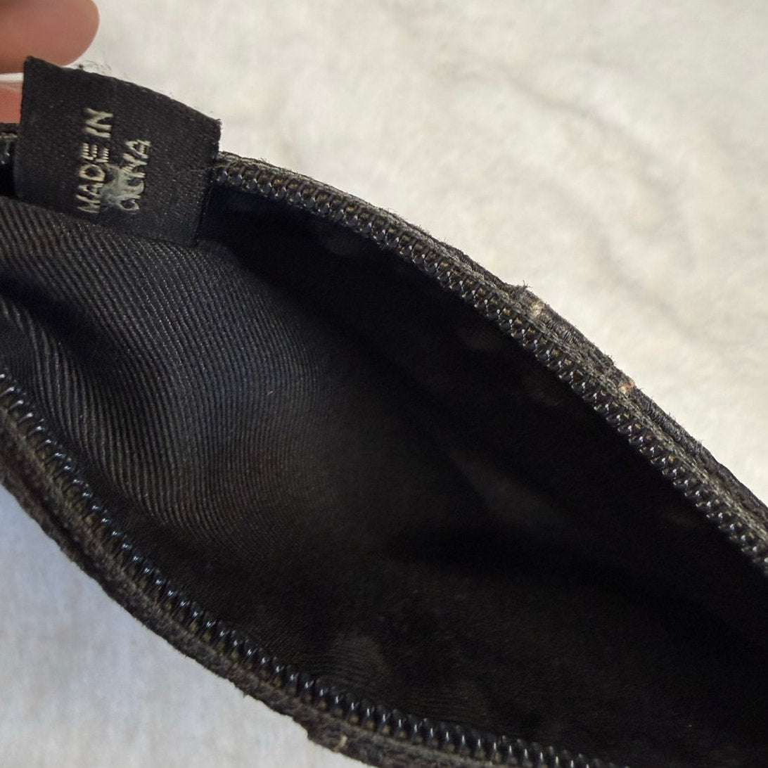 SALE COACH Black Signature Canvas Wristlet