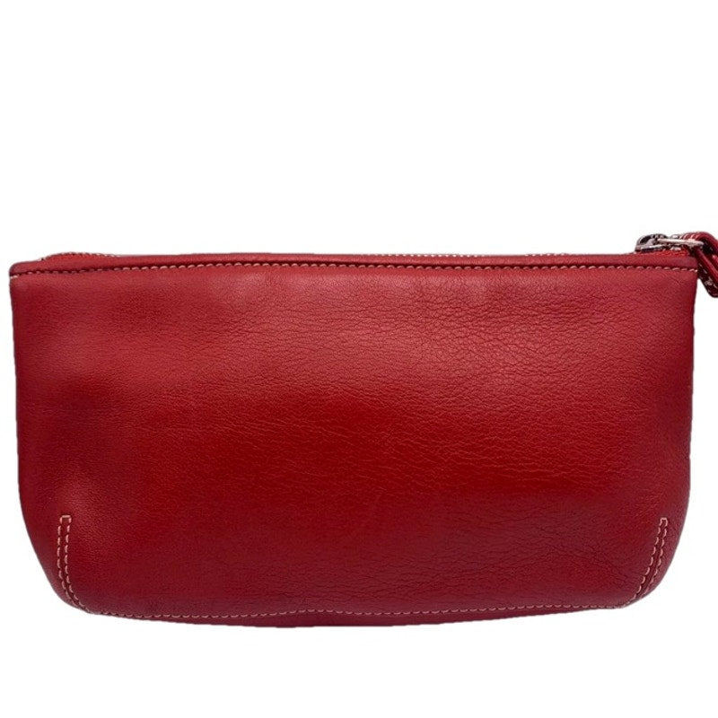 Vintage COACH Red Make-up Cosmetic Bag Pouch