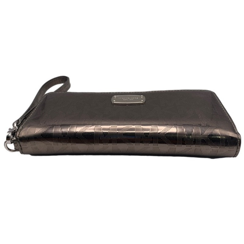 Michael Kors Metallic Silver Zip Around Wallet