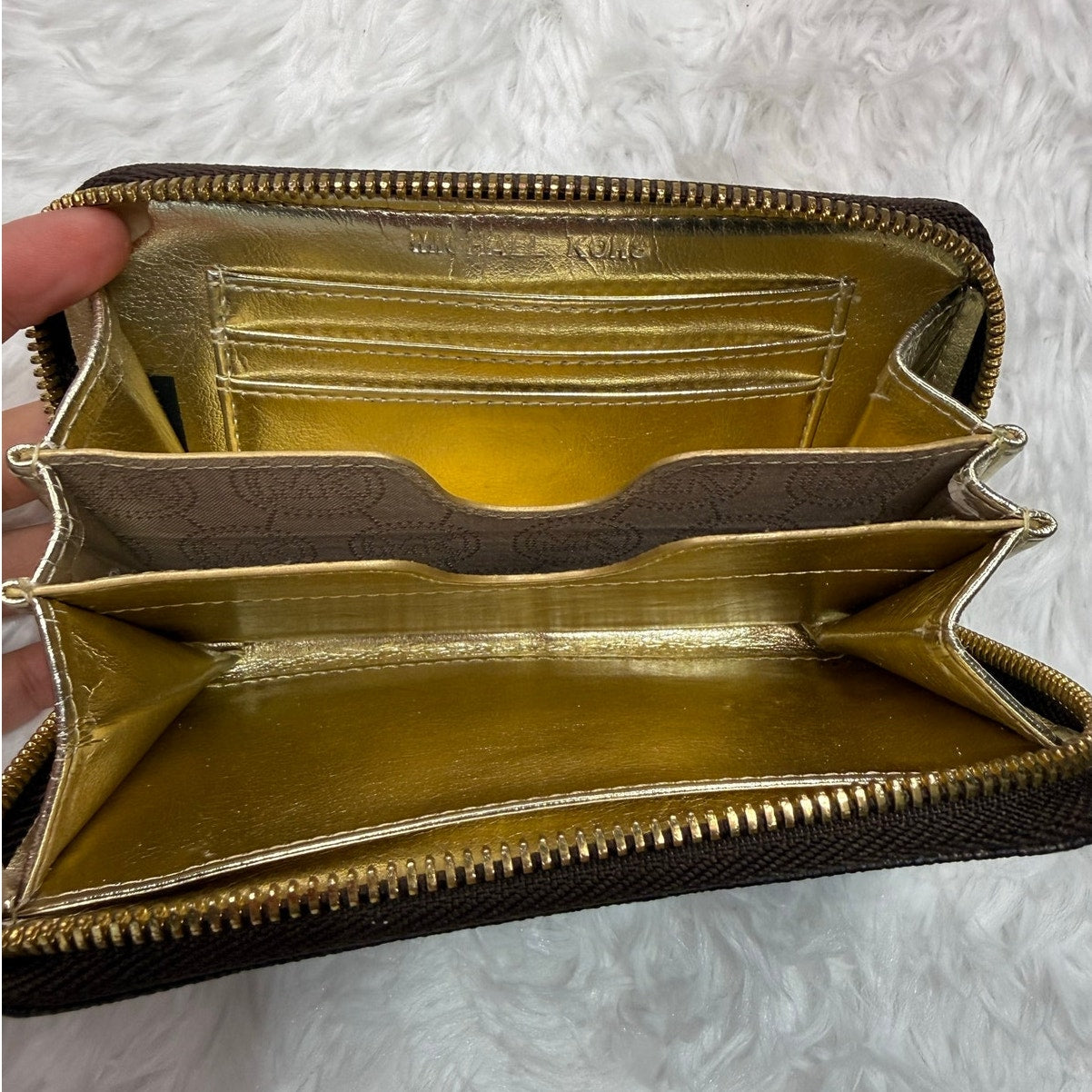 Michael Kors Brown Gold Wallet