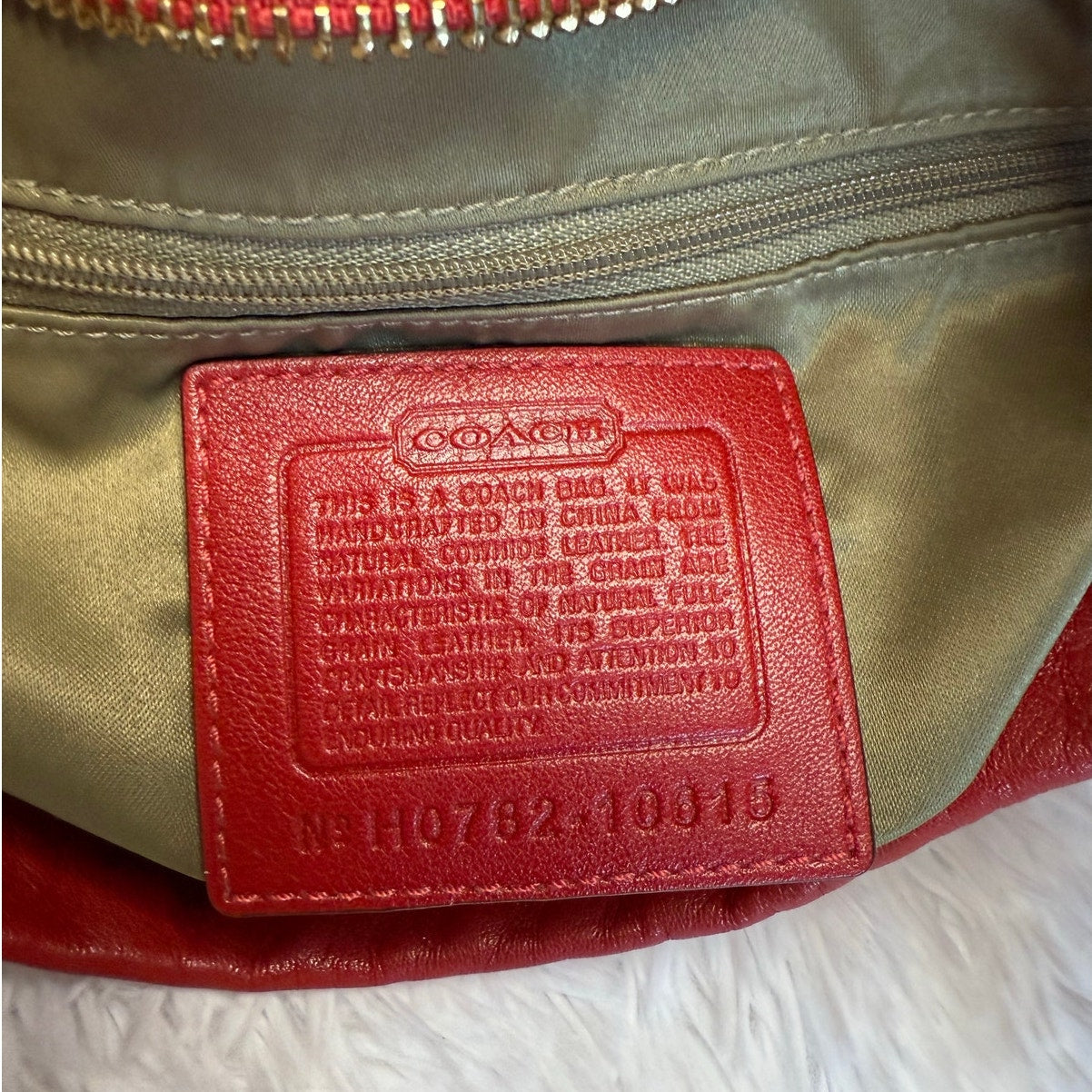 y2k COACH 2007 Red Carly 10615 Shoulder Bag