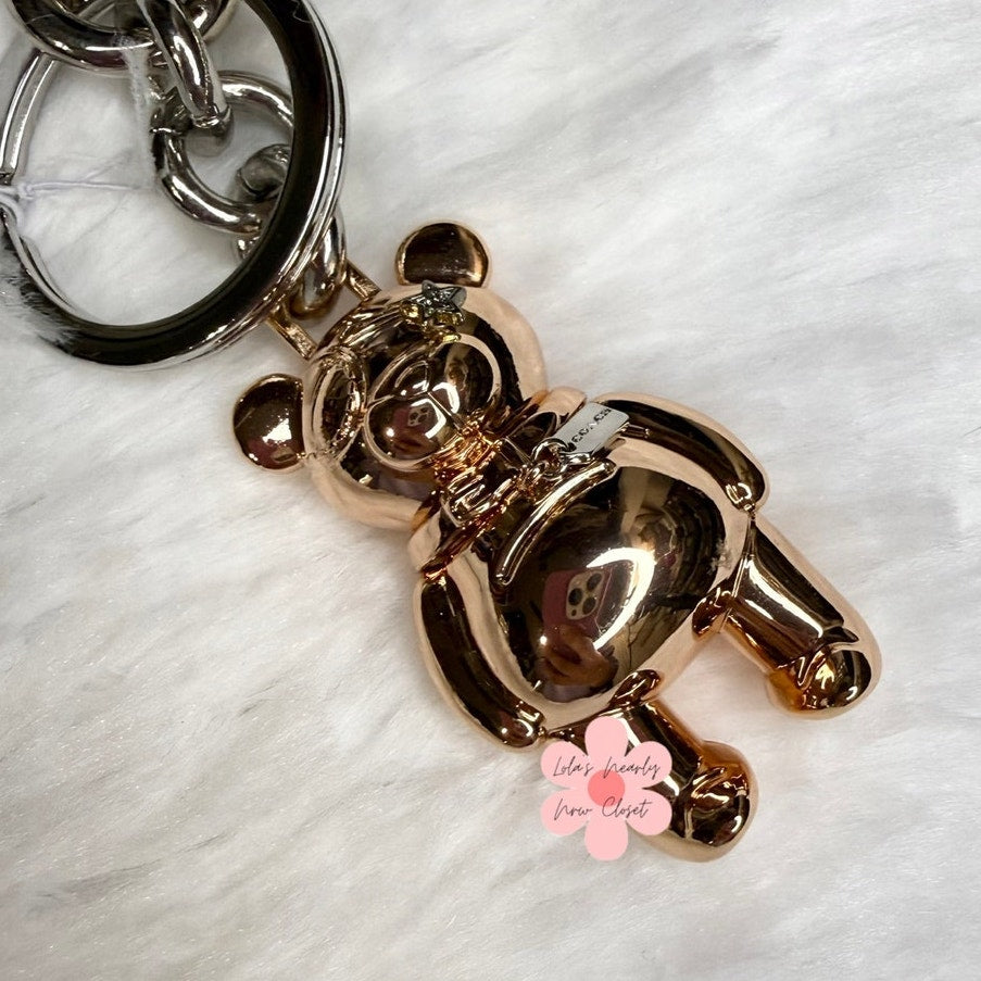 NWT Coach 3D Teddy Bear Bag Charm