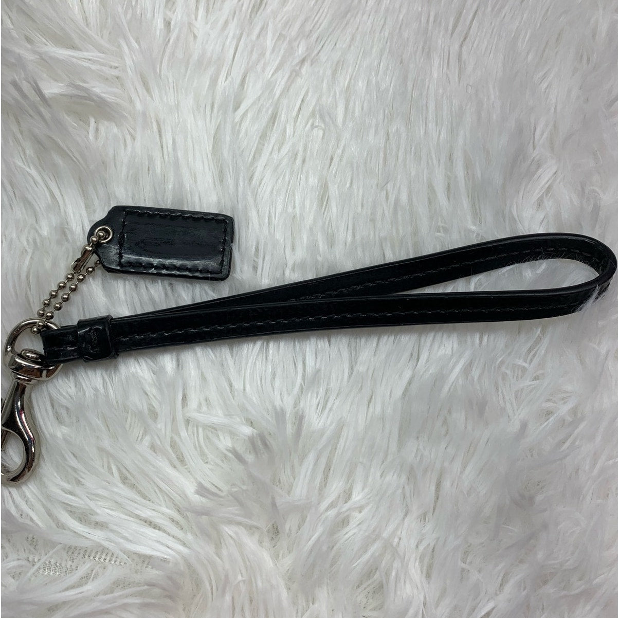 Coach Black Patent Leather Hangtag Tag Hang Tag Fob and Replacement Strap