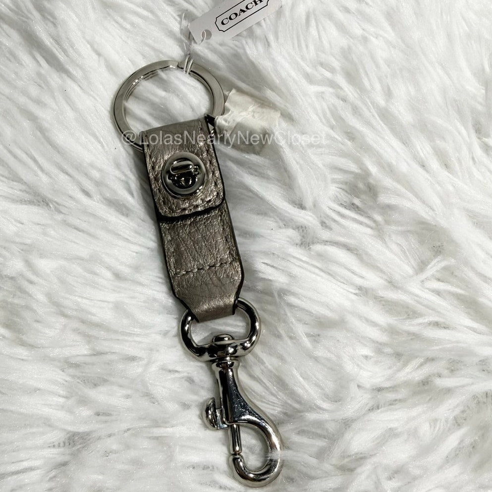NWT y2k COACH Double Turnlock Bag Charm Key Fob