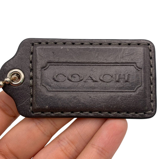 2.5" COACH Gray Fob Bag Charm Hang tag Hangtag