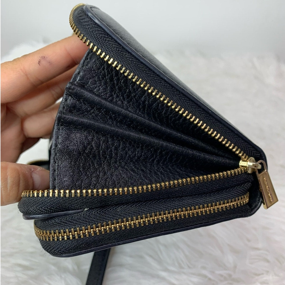 Michael Kors Black Double Zipper Wallet Wristlet