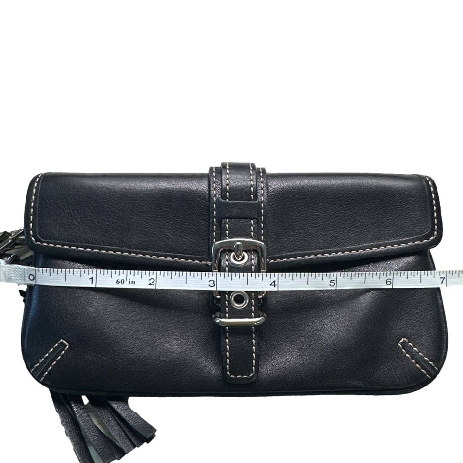 COACH Black Wristlet with Tassel