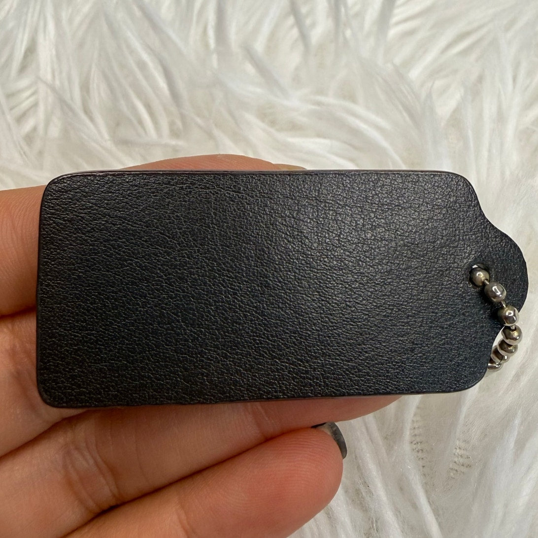 2" COACH Brown Fob Bag Charm Hang tag Hangtag