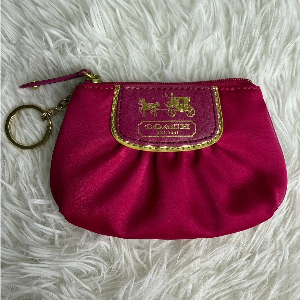 COACH Amanda Satin Mini Skinny Coin Purse