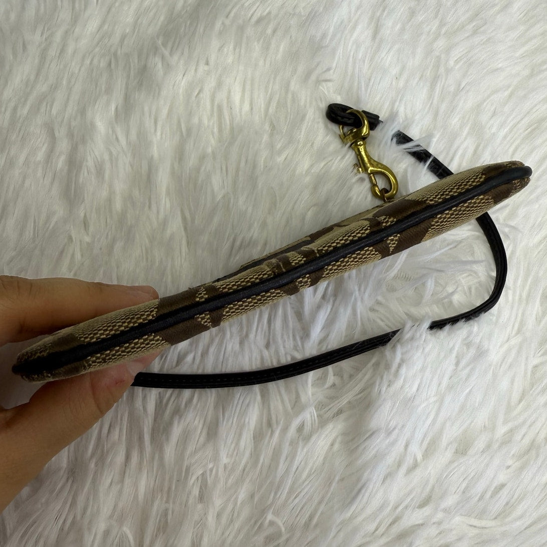 Y2K COACH Legacy Brown Black Wristlet