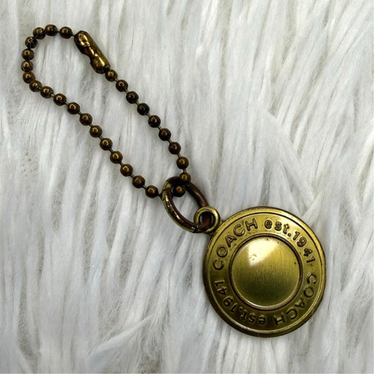 1" Coach Metal Circle Replacement Hangtag Hang Tag Bag Charm