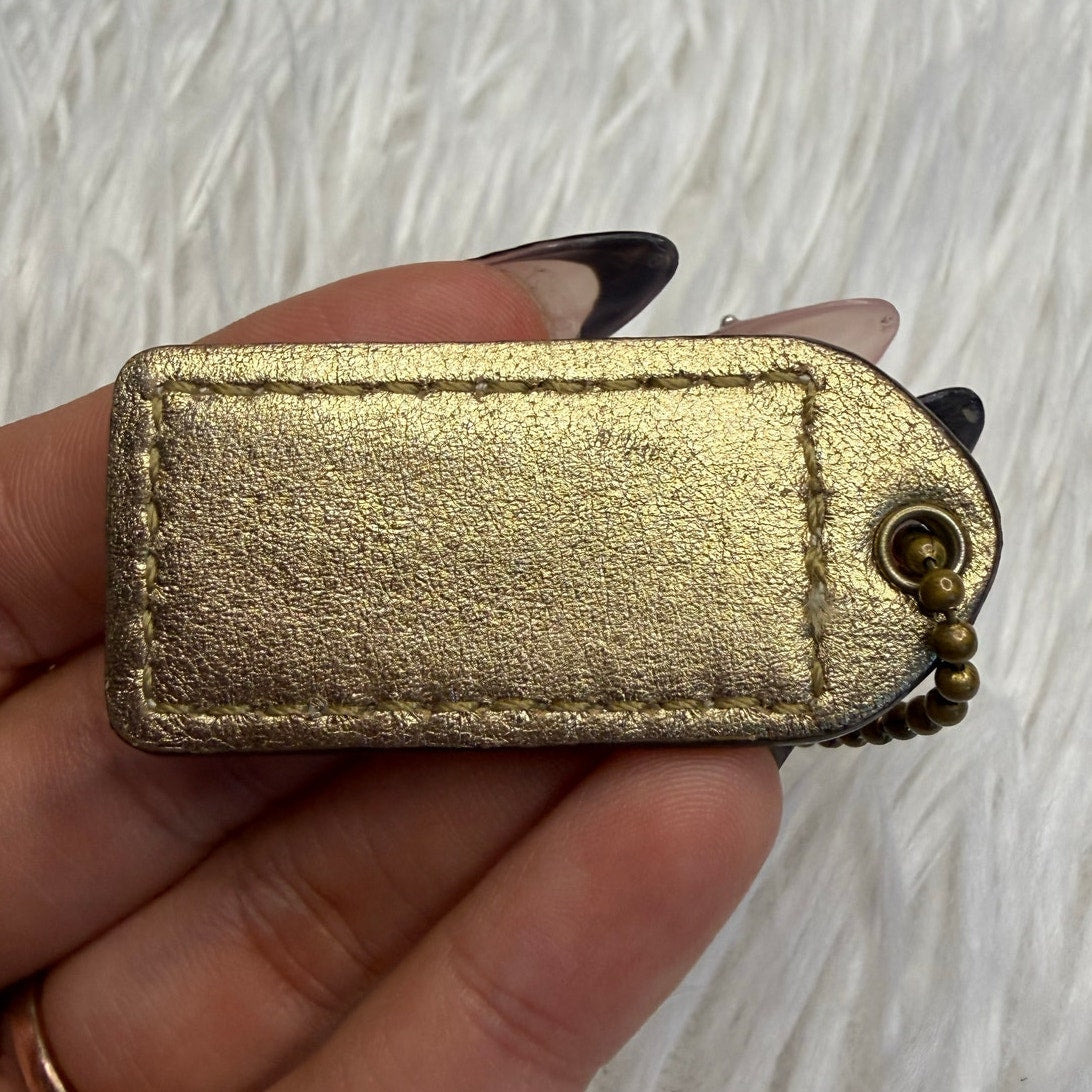 1.5" y2k COACH Vintage Fob Bag Charm Hang tag Hangtag