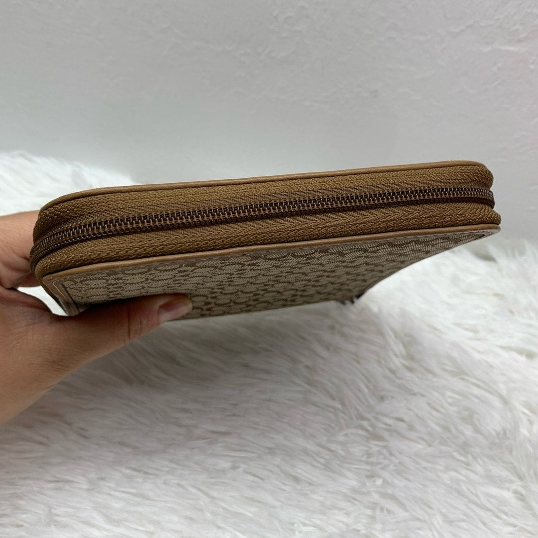 Vintage COACH Brown Signature Canvas CD Case