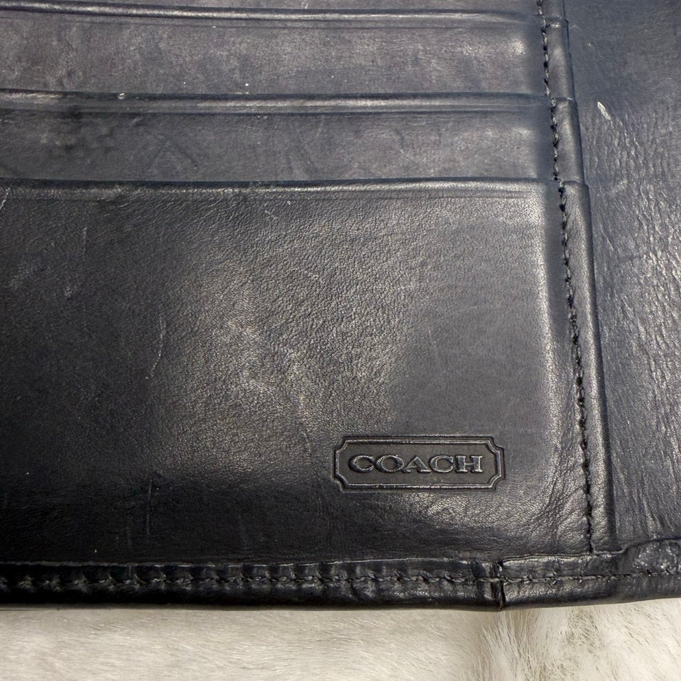 Vintage Coach Black Kisslock Med Wallet