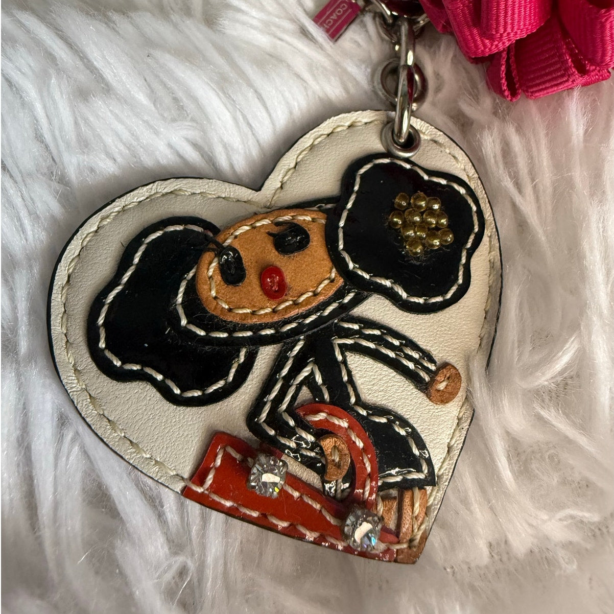 RARE Limited Edition COACH POPPY Pepper Bag Charm Key Fob