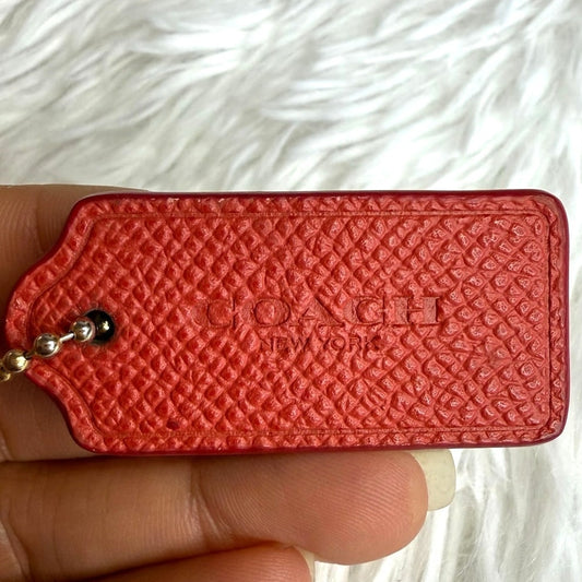 1.5" COACH  Fob Bag Charm Hang tag Hangtag