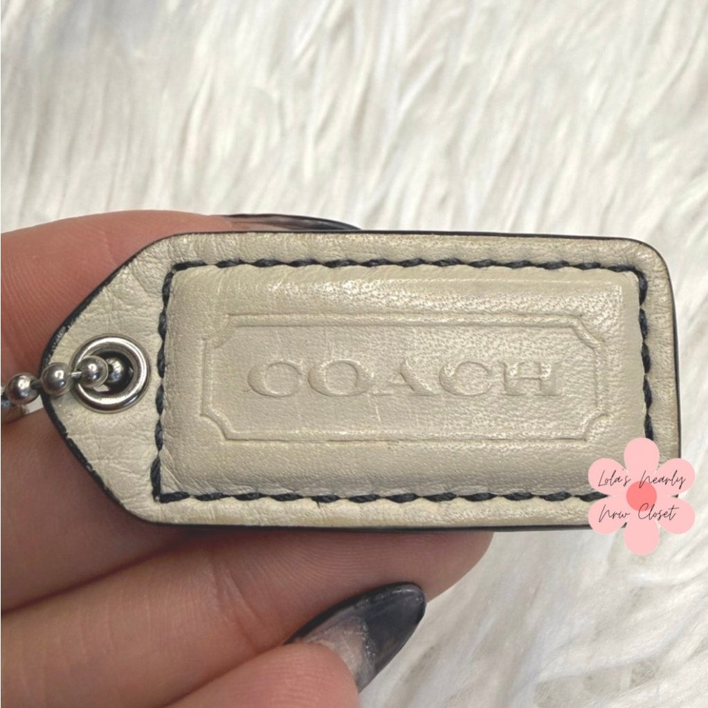 1.5" y2k COACH Vintage Fob Bag Charm Hang tag Hangtag