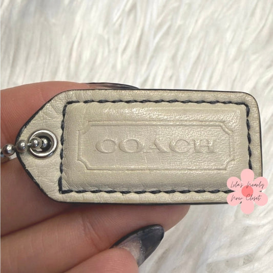 1.5" y2k COACH Vintage Fob Bag Charm Hang tag Hangtag