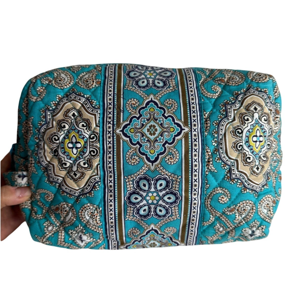 Vera Bradley Quilted Paisley Cosmetic Case Make Up Bag