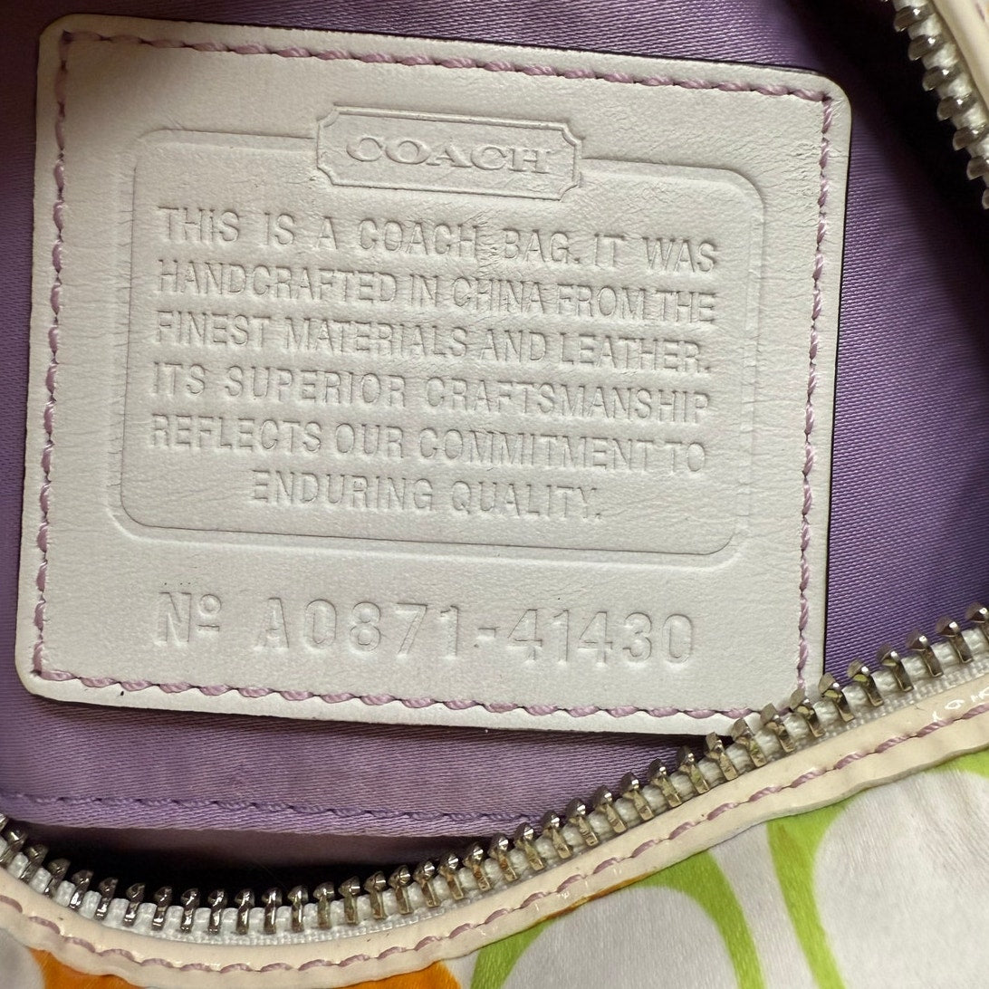 y2k COACH Multicolored Scribble Signature Kisslock Mini Bag Shoulder Bag