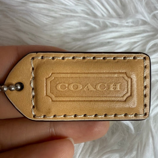 1.5" y2k COACH Vintage Fob Bag Charm Hang tag Hangtag