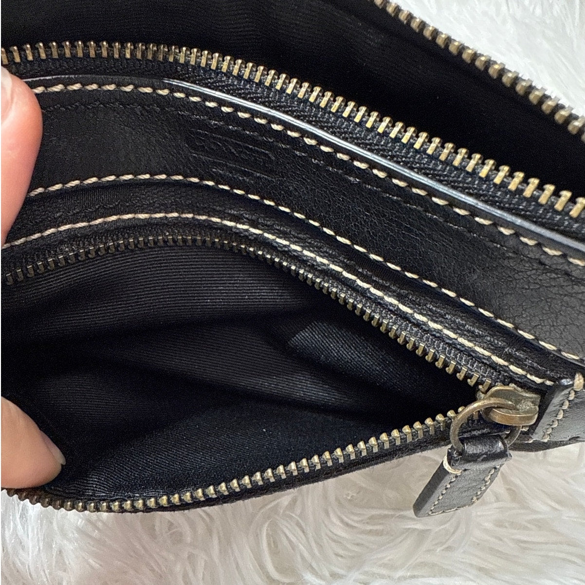 y2k COACH Soho Black Signature Canvas Wristlet