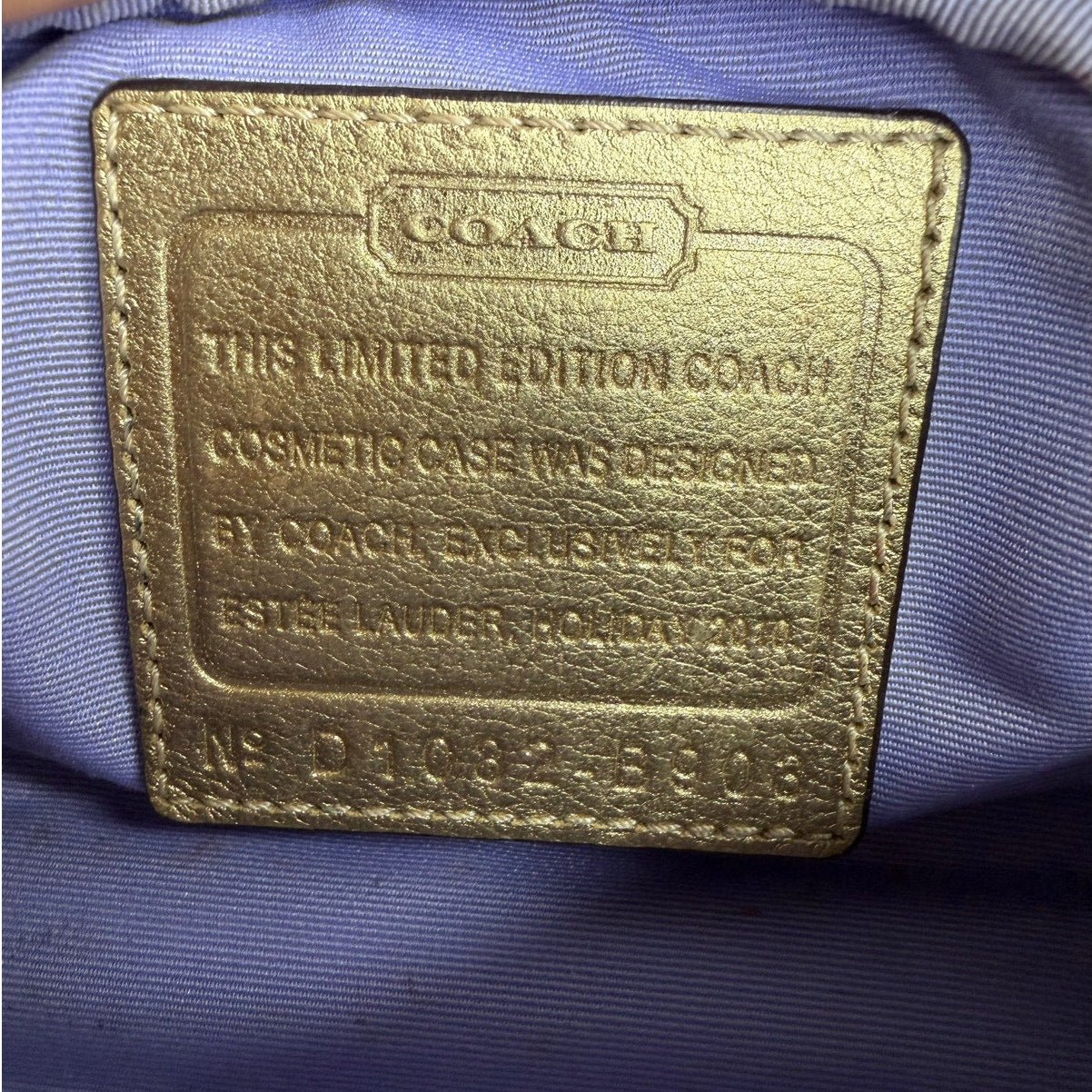 COACH Limited Edition Collection Estee Lauder Cosmetic Case Make up Bag