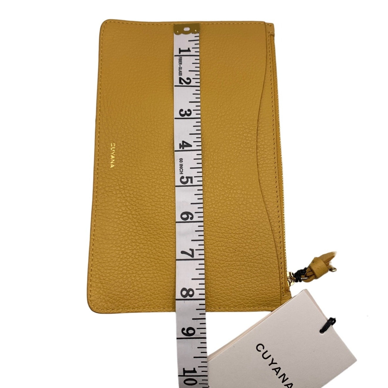 NWT CUYANA Turkey Mustard Wristlet