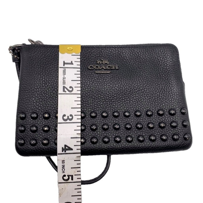 COACH Black Stud Wristlet