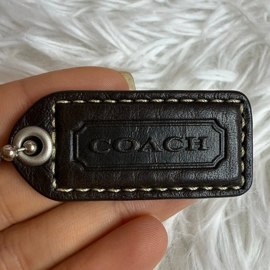 1.5" y2k COACH Vintage Fob Bag Charm Hang tag Hangtag