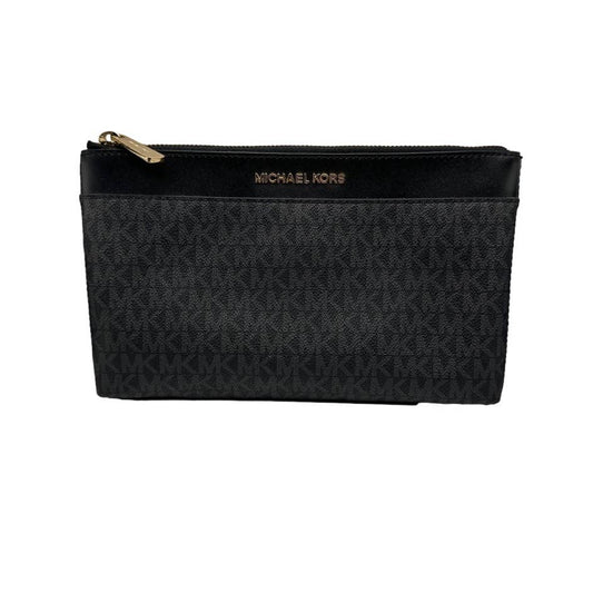 MICHAEL KORS Black Signature Pouch Wristlet