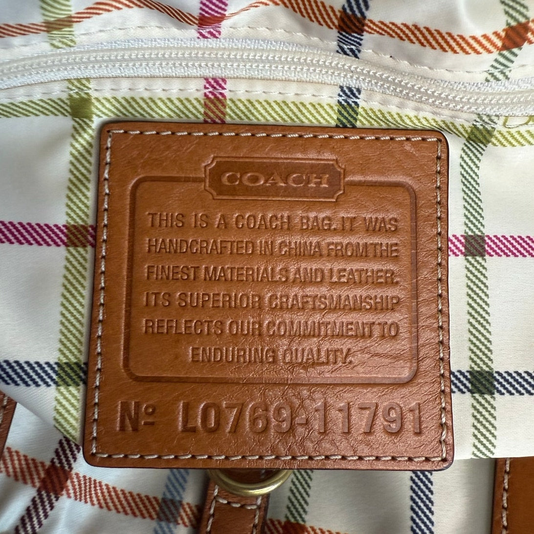 y2k COACH 2007 11791 Heritage Striped Tote Handbag