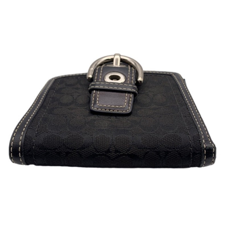 Vintage COACH y2k Soho Black Signature Canvas Wallet