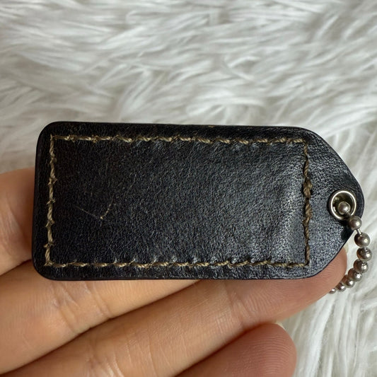 1.5"" y2k COACH Brown Fob Bag Charm Hang tag Hangtag