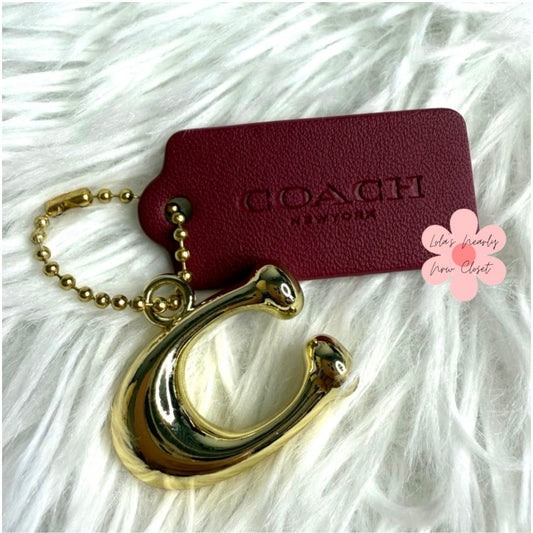 1.5" COACH "C" Hang Tag Key Fob Bag Charm