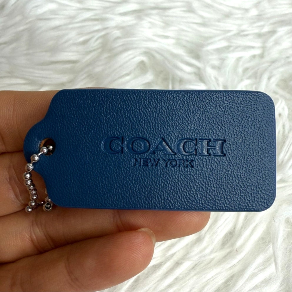 COACH Blue Fob Bag Charm Hang tag Hangtag