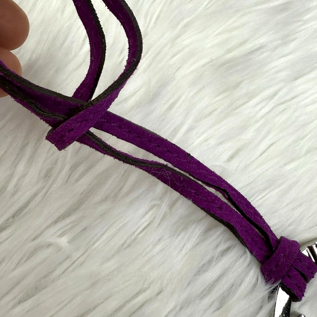 Michael Kors Purple Silver Suede Bag Charm