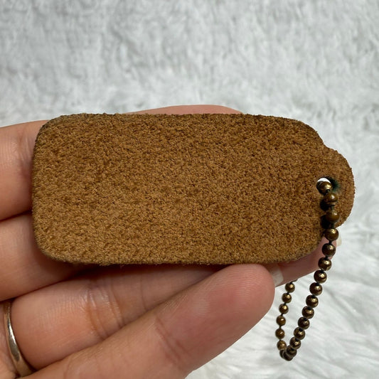 2" Vintage COACH 1 sided Saddle Fob Bag Charm Hang tag Hangtag