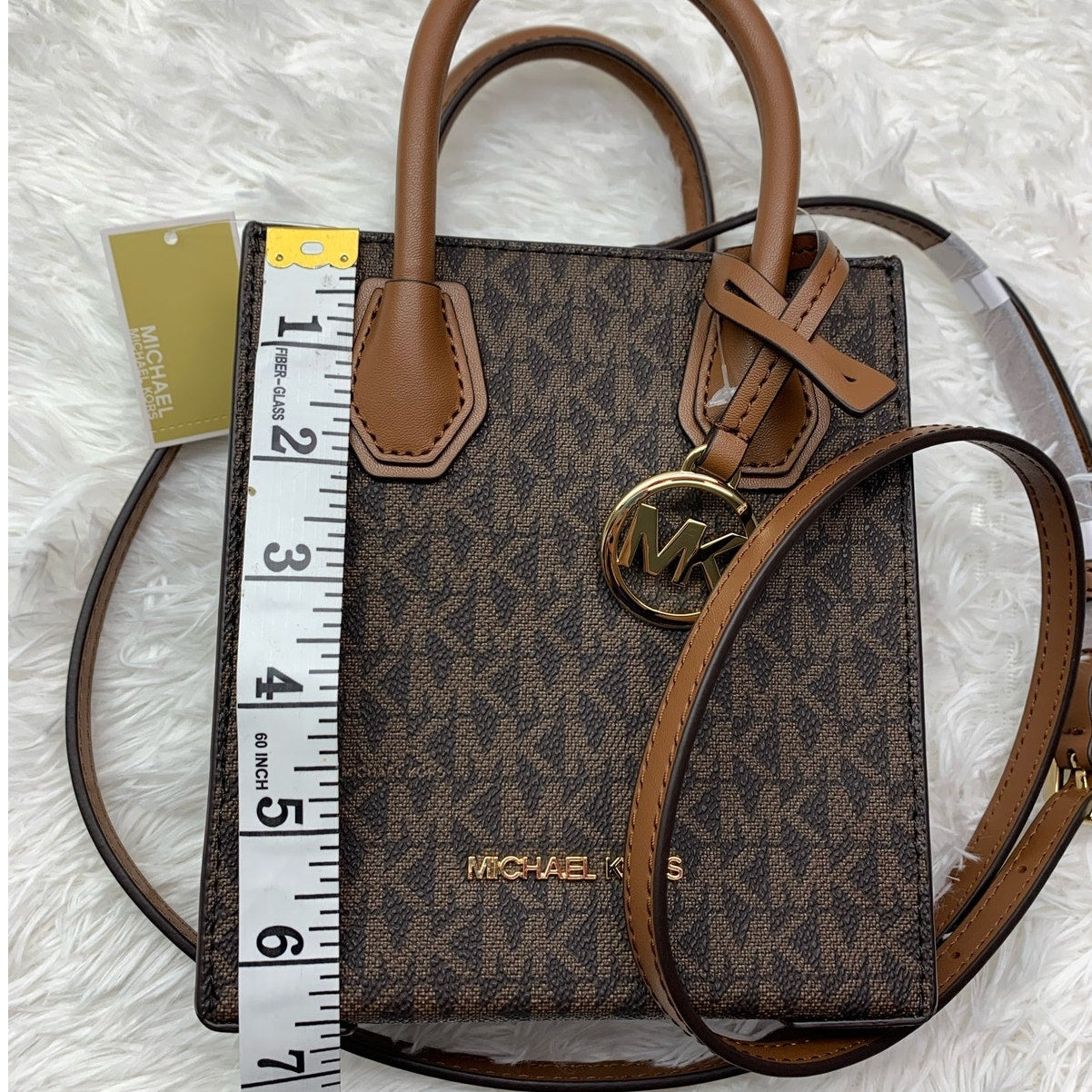 NWT Michael Kors Mercer Extra-Small Logo and Leather Crossbody Bag