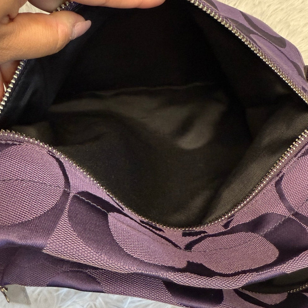 COACH 2010 Purple Signature Duffle Shoulder Bag