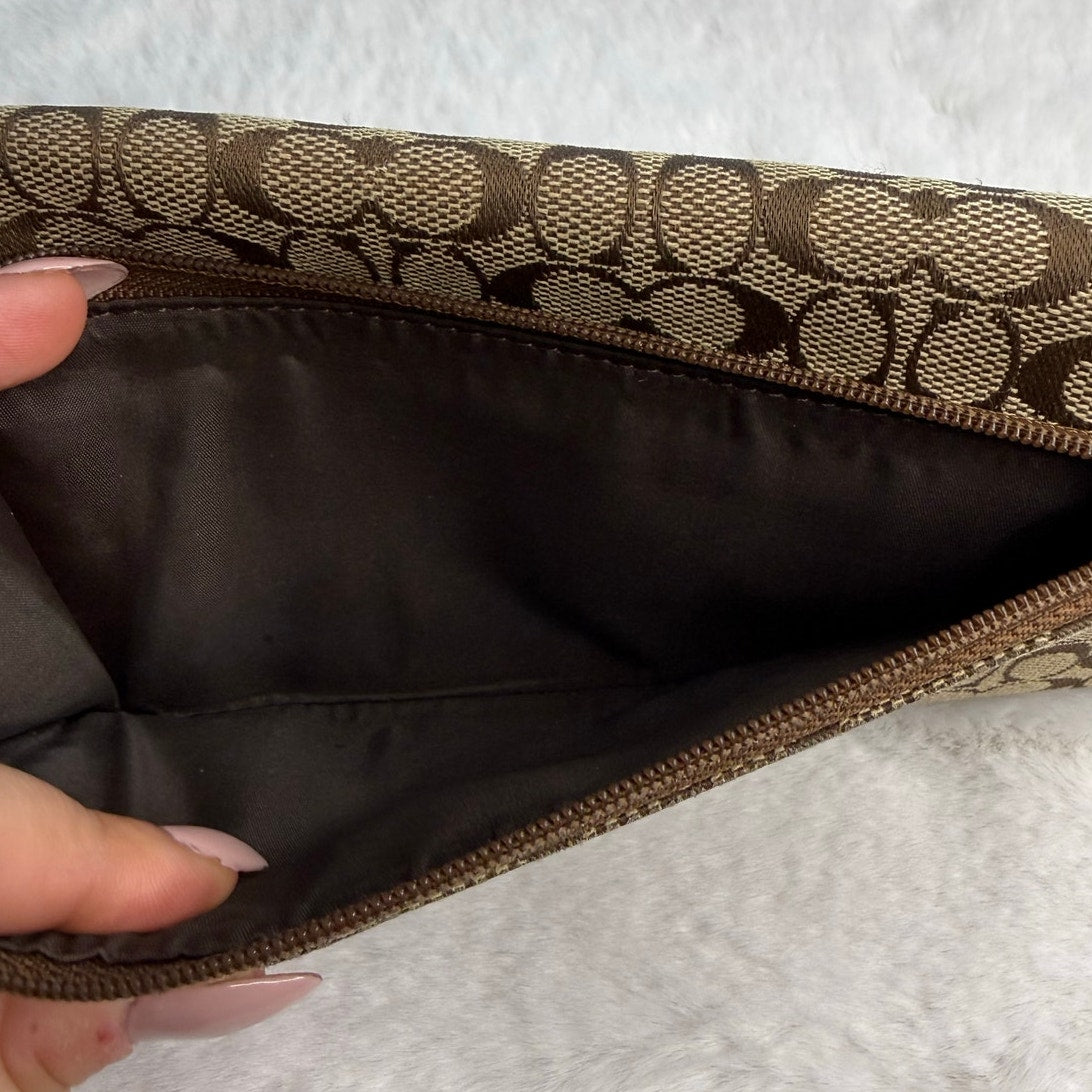 COACH Brown Signature Canvas Wallet