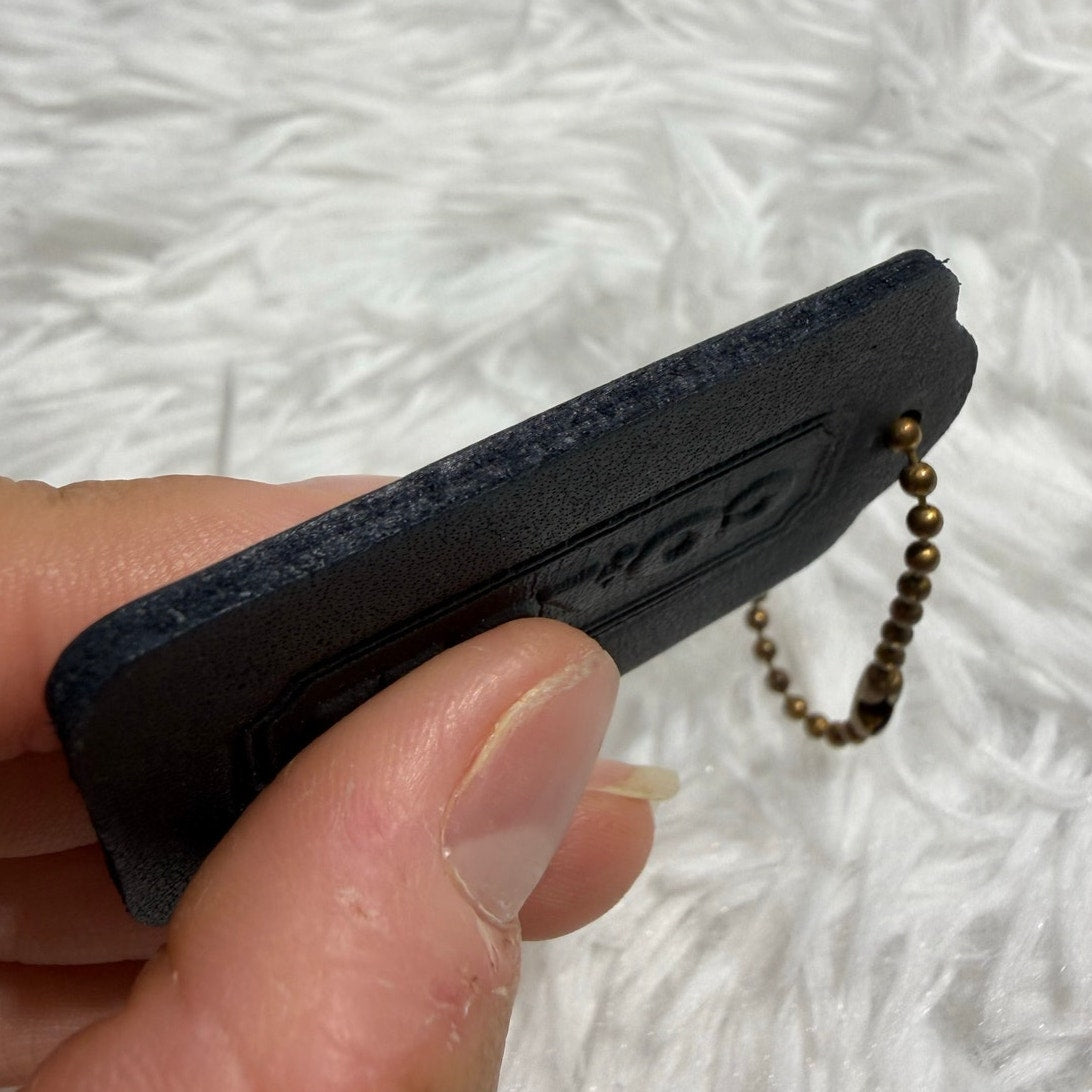 2" Vintage COACH Faded Navy Fob Bag Charm Hang tag Hangtag
