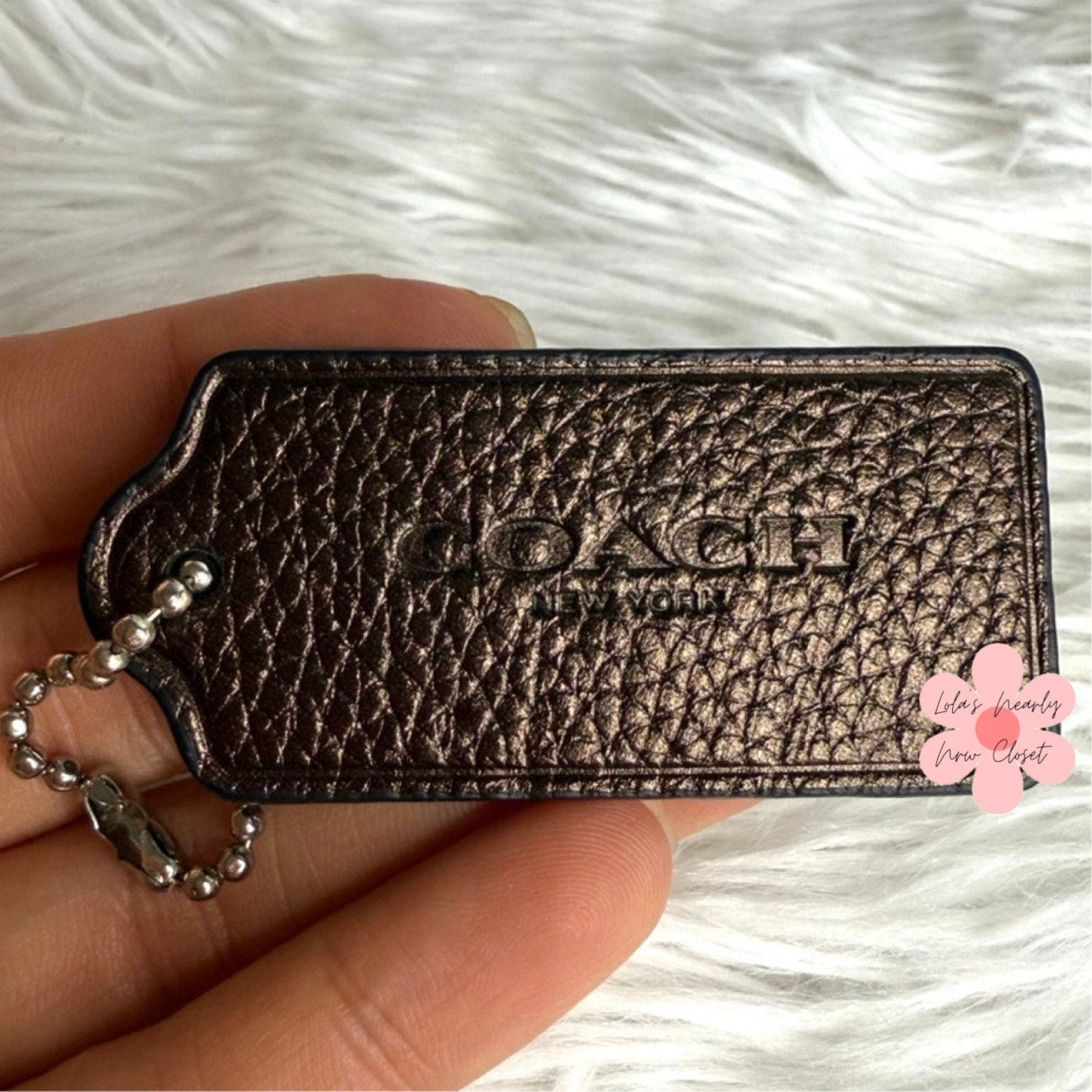 2" COACH Fob Bag Charm Hang tag Hangtag