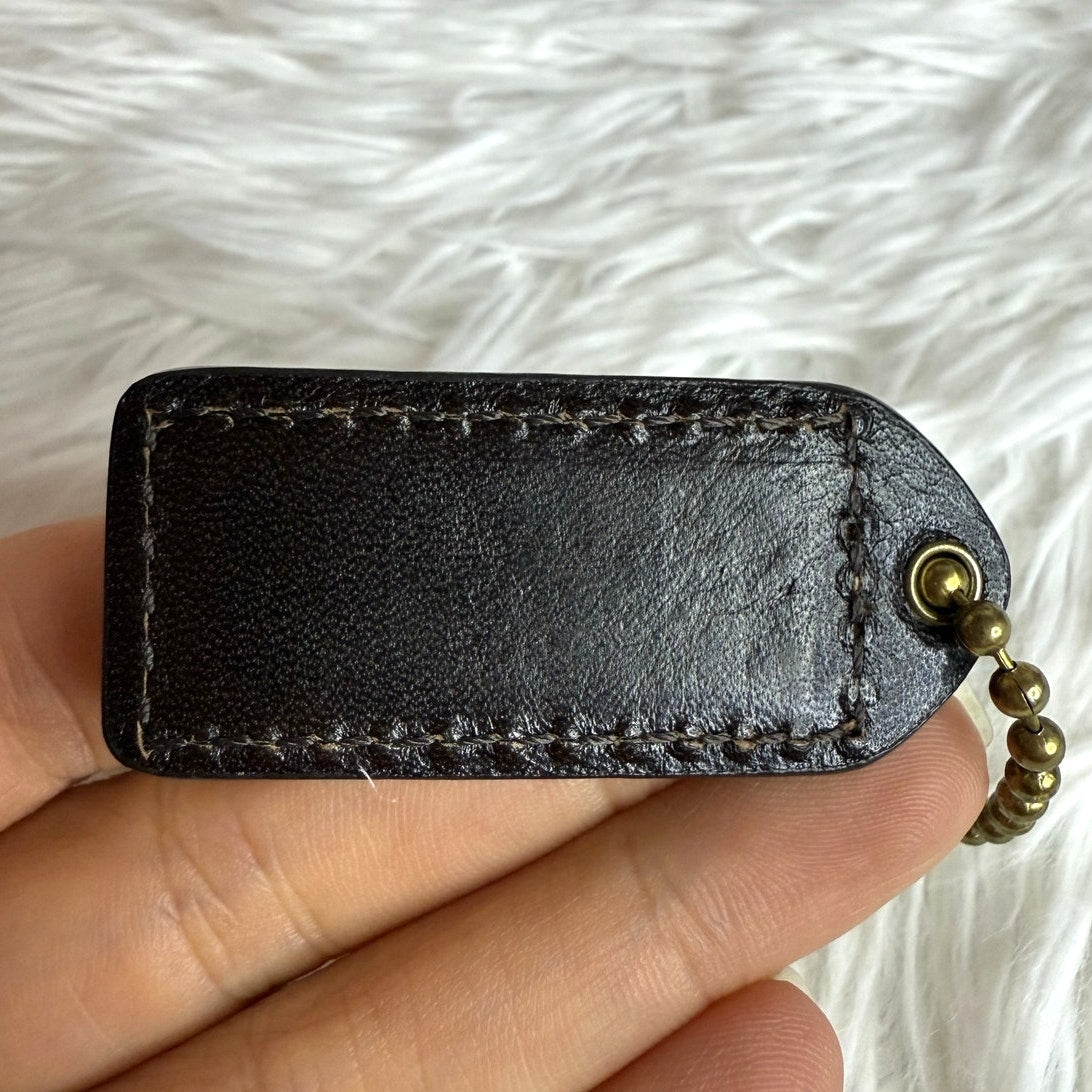 1.5" y2k COACH Vintage Fob Bag Charm Hang tag Hangtag