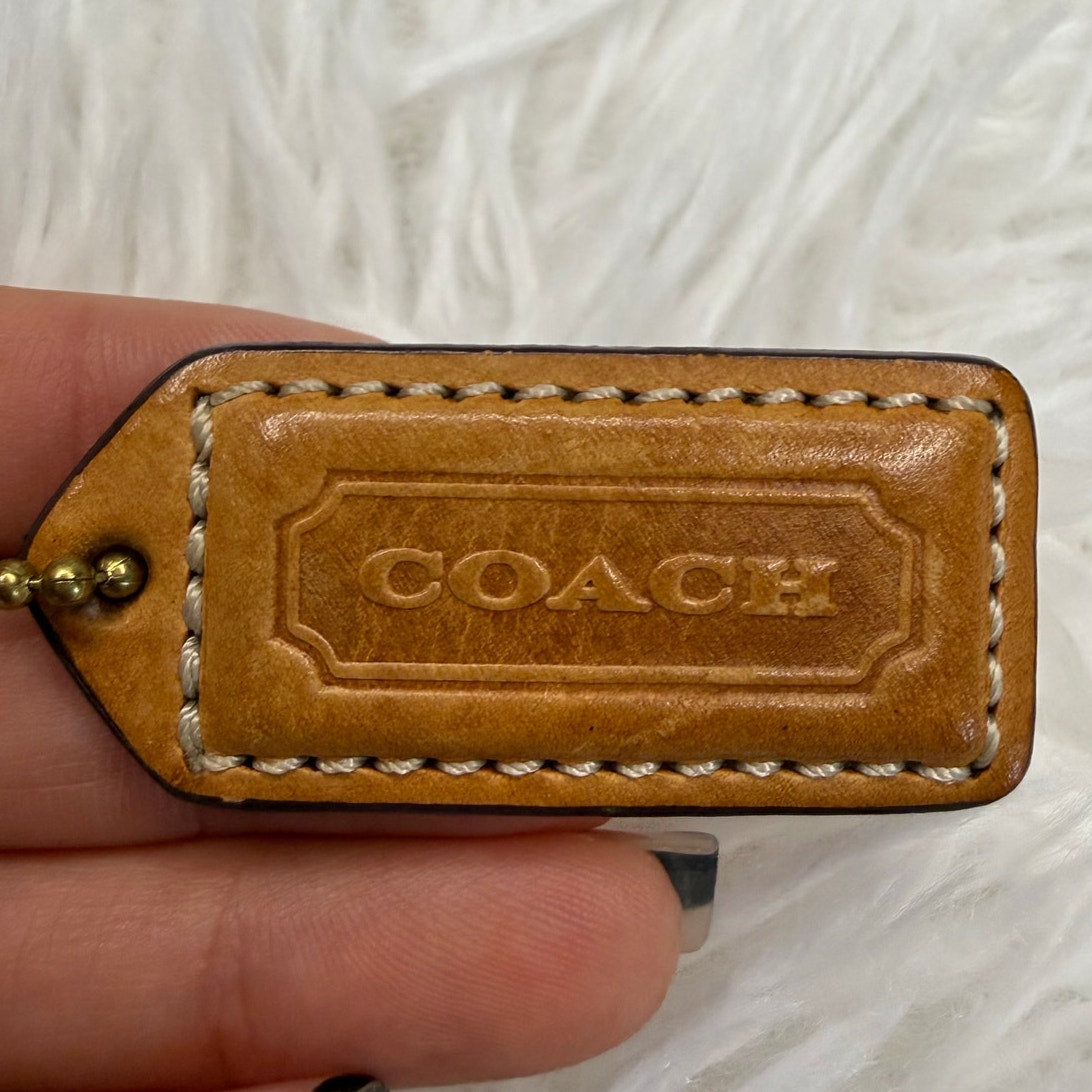1.5" y2k Coach Vintage Fob Bag Charm Hang tag Hangtag