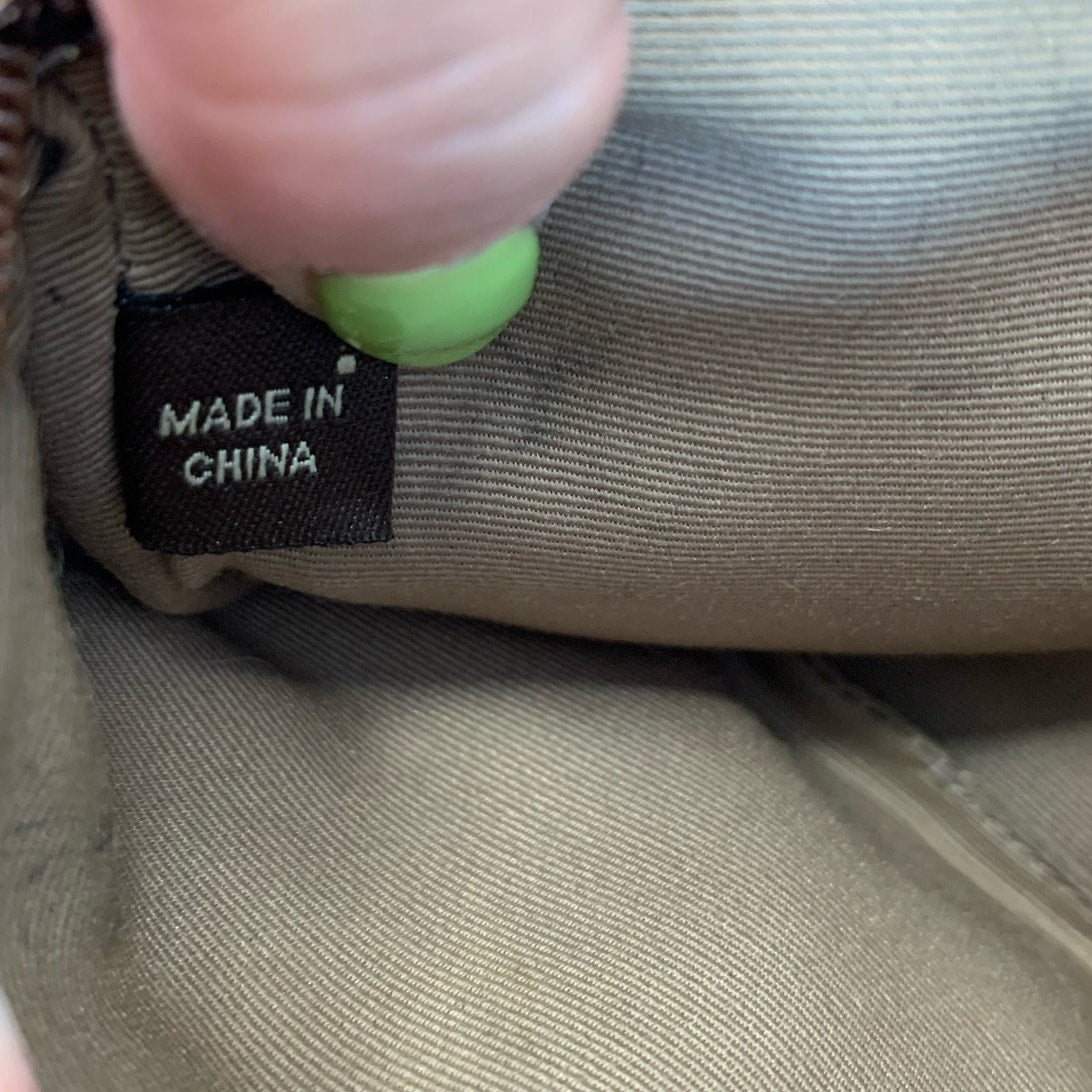 y2k COACH Brown Signature Canvas Wristlet