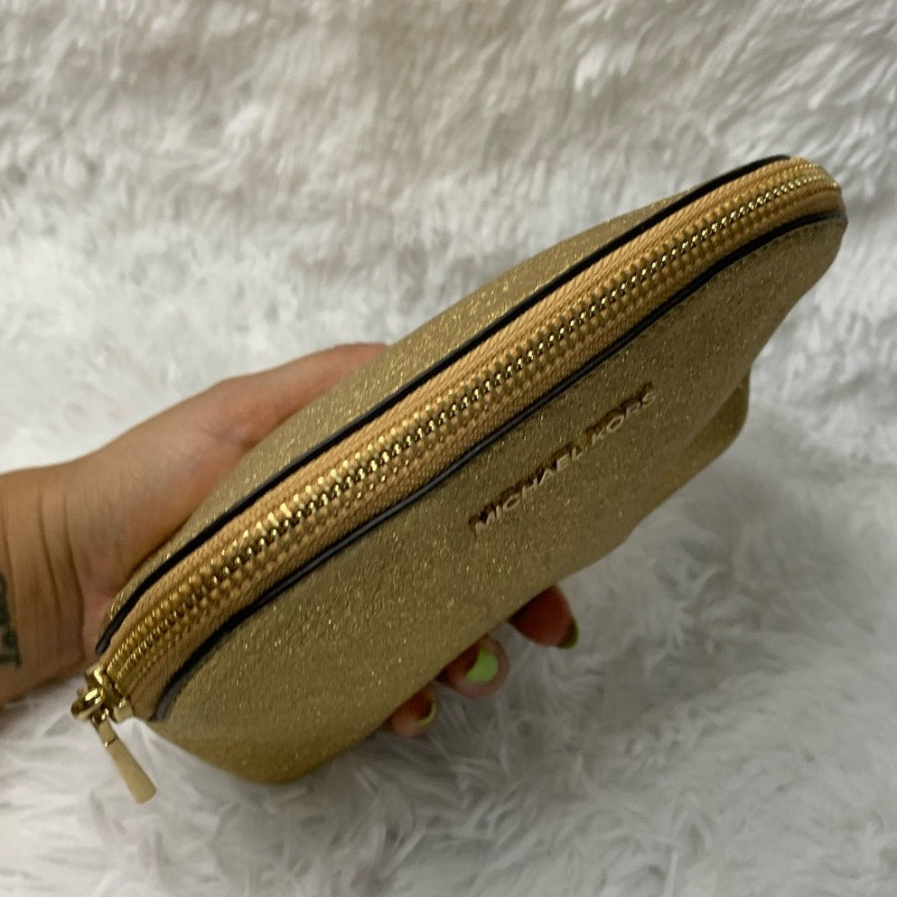 Michael Kors Gold Cosmetic Case / Make up Bag