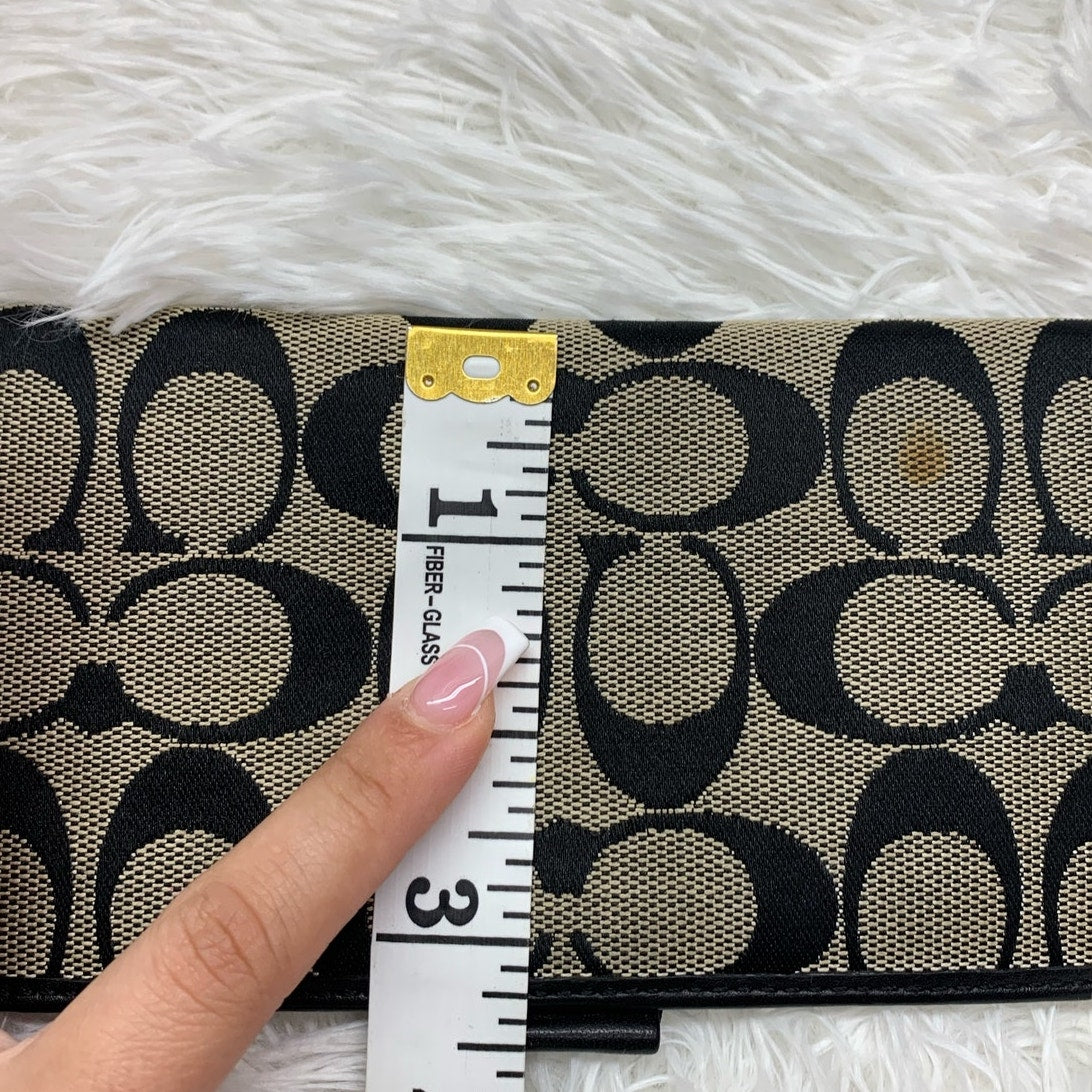 COACH Black and Gray Checkbook