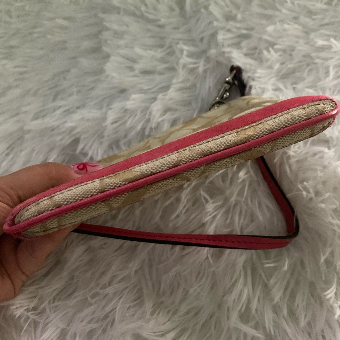 SALE COACH Canvas Wristlet